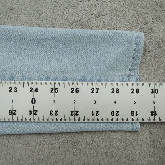 American Eagle Jeans Women's Size 4 Blue Low-Rise Skinny 29" Inseam Distressed - Picture 4 of 16